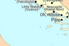 Napravljena mapa s doslovnim prevodima imena hrvatskih mjesta na ...