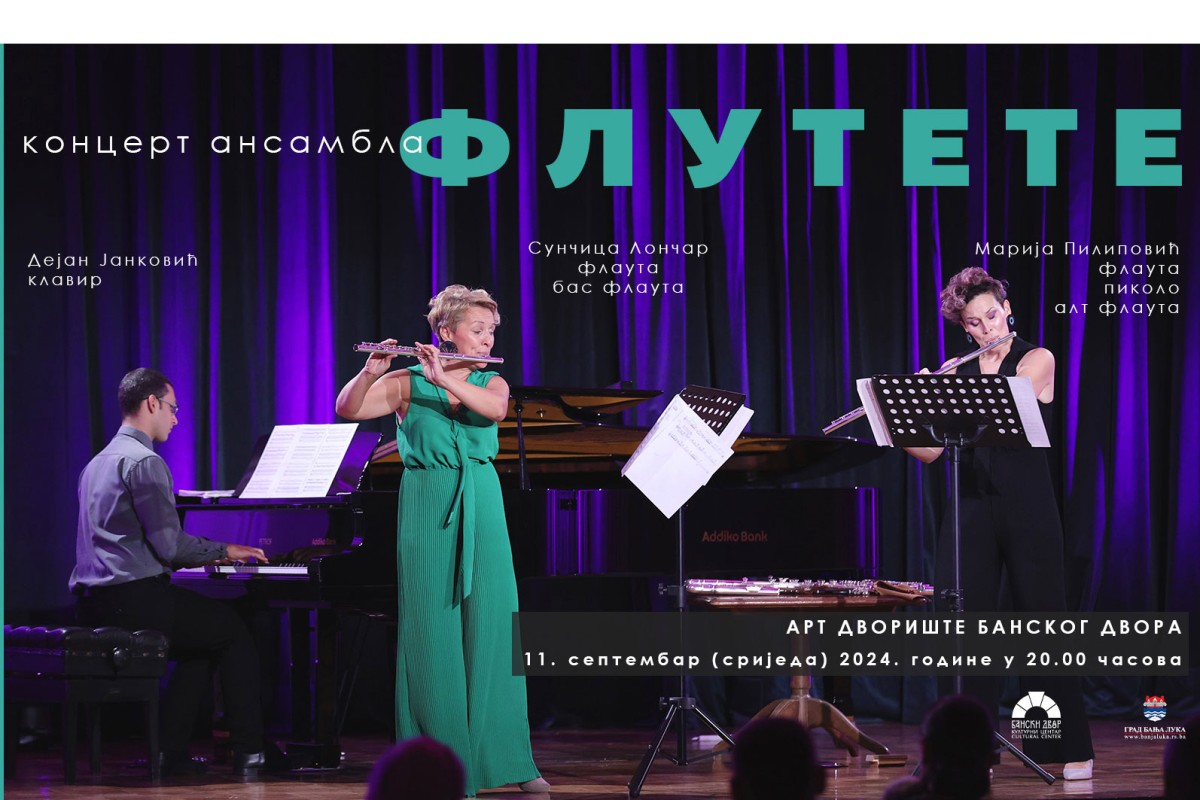 Koncert ansambla "Flutete" u Art dvorištu Banskog dvora
