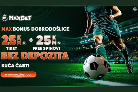 Otvori nalog jer kuća časti - novi MaxBonus dobrodošlice!