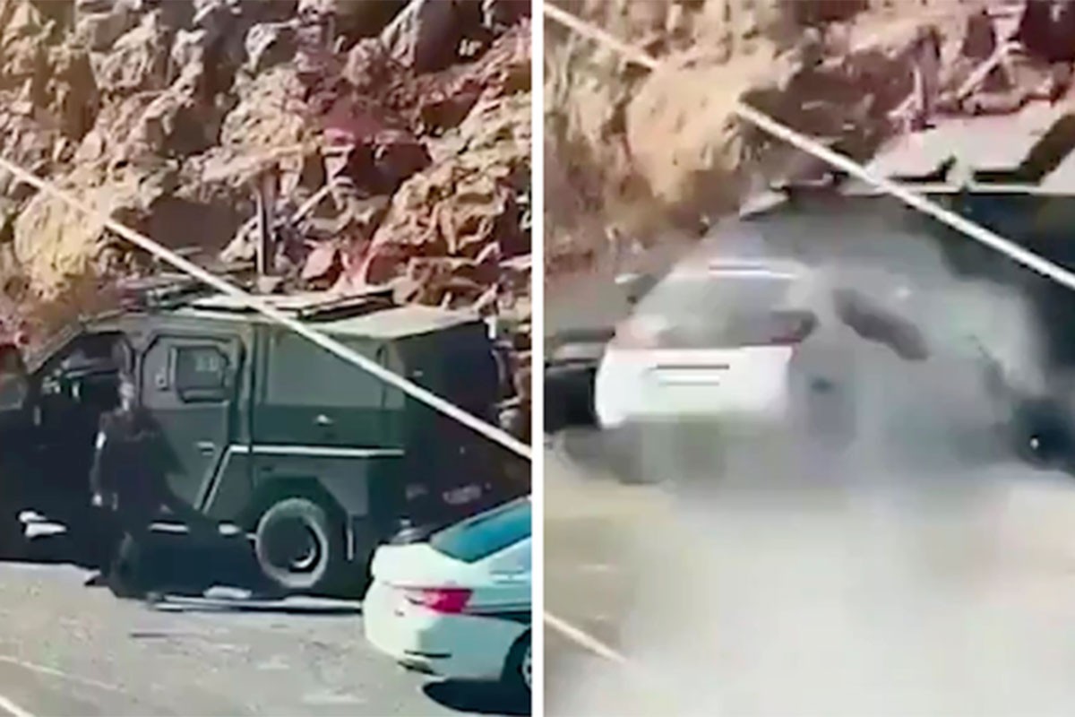 Palestinac se punom brzinom zakucao u izraelski oklopnjak (VIDEO)