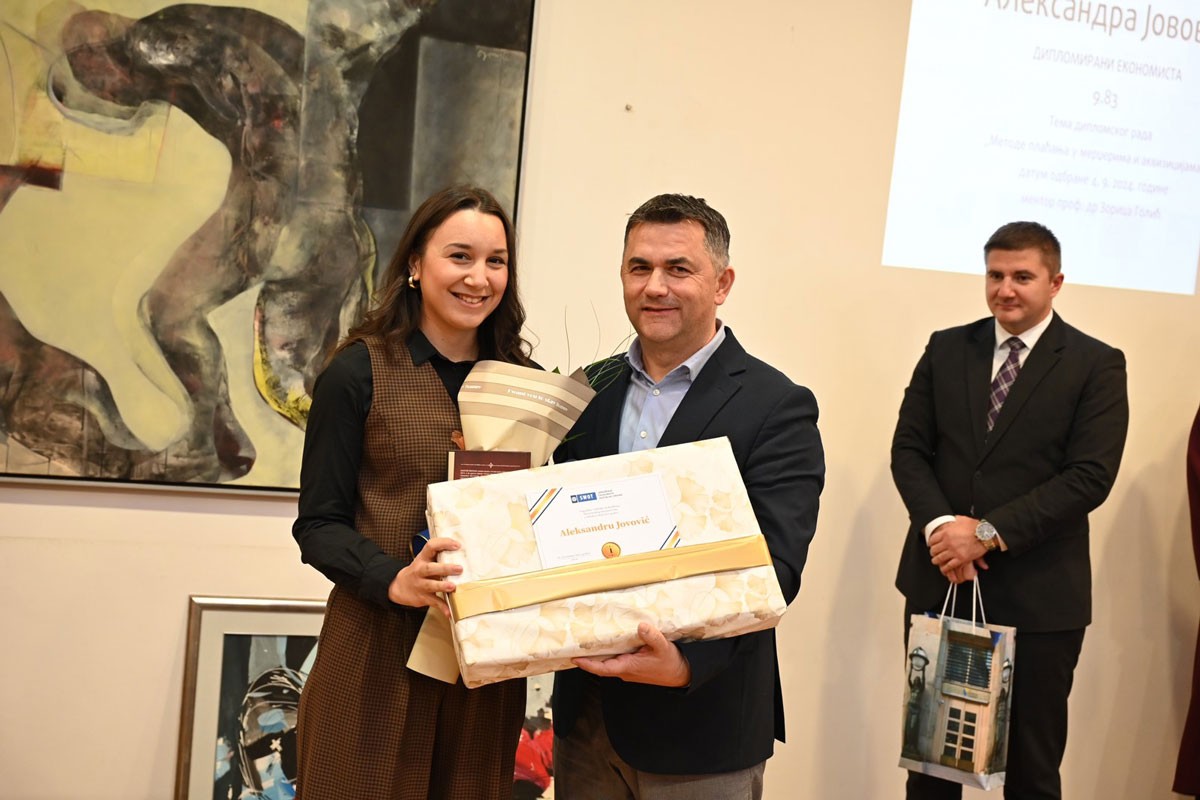 Udruženje ekonomista RS Swot nagradilo najboljeg studenta