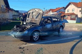 Pasat potpuno izgorio na putu: "Važno da je živa glava"
