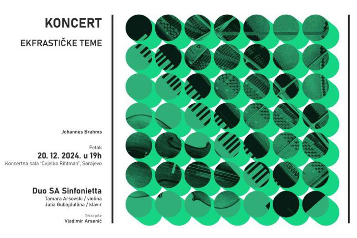 Kompozicije za violinu i klavir: Koncert dua "SA Sinfonietta" u Sarajevu