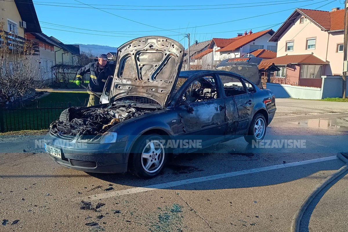 Pasat potpuno izgorio na putu: "Važno da je živa glava"