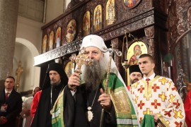 Patrijarh Porfirije služi liturgiju u Hramu Hrista Spasitelja