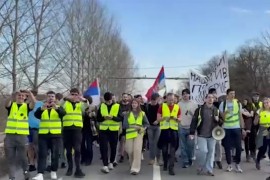 Studenti u šetnji od Beograda do Novog Sada (VIDEO)