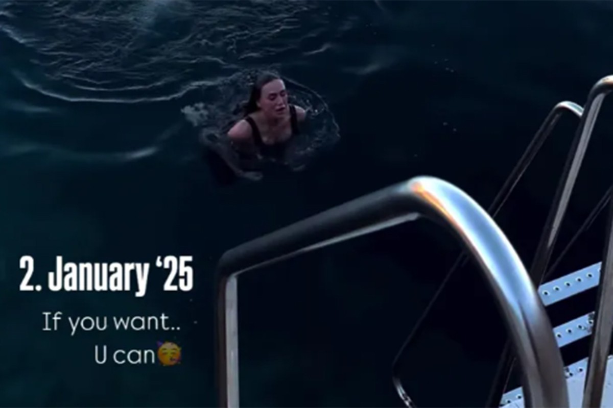 Emina Jahović u januaru pliva u Jadranskom moru (VIDEO)