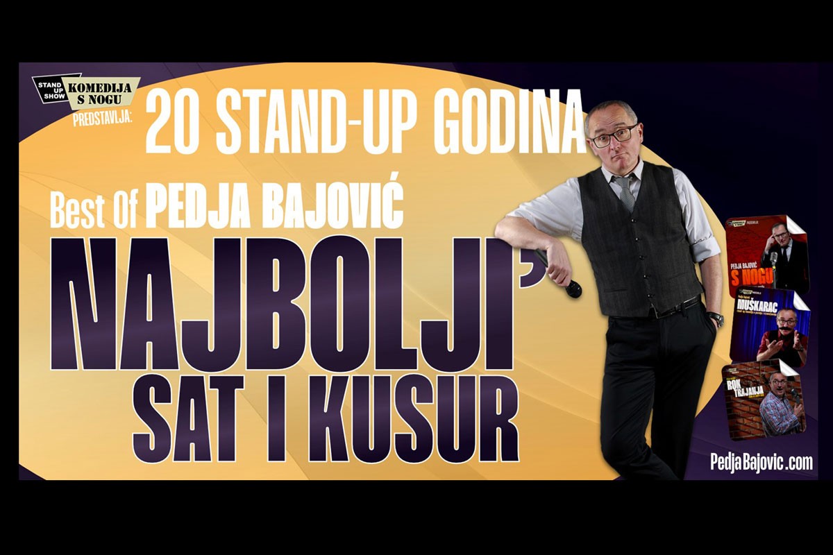 "Najbolji' sat i kusur": Kultna stendap komedija Peđe Bajovića u BKC-u