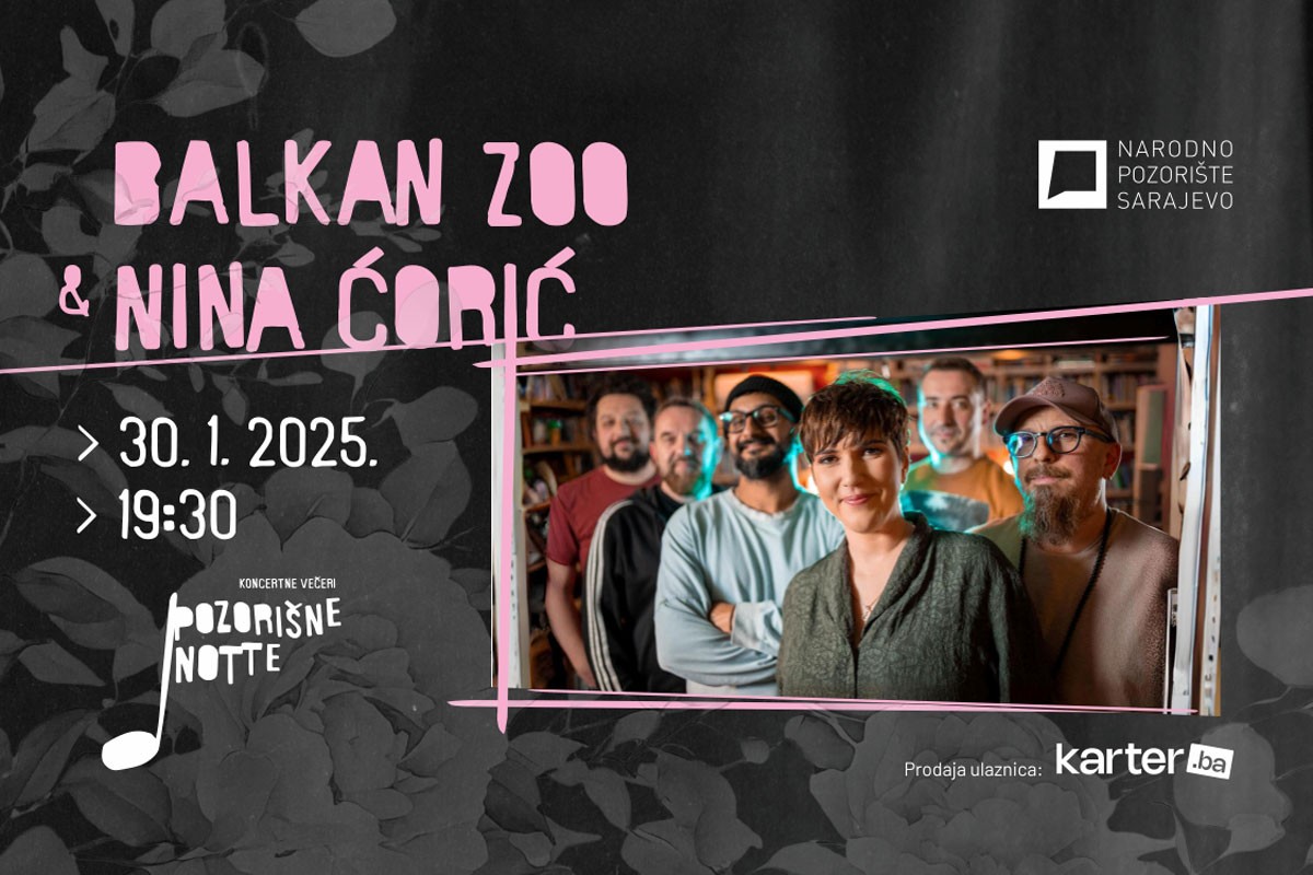 "Pozorišne notte": "Balkan Zoo & Nina Ćorić" 30. januara u NPS