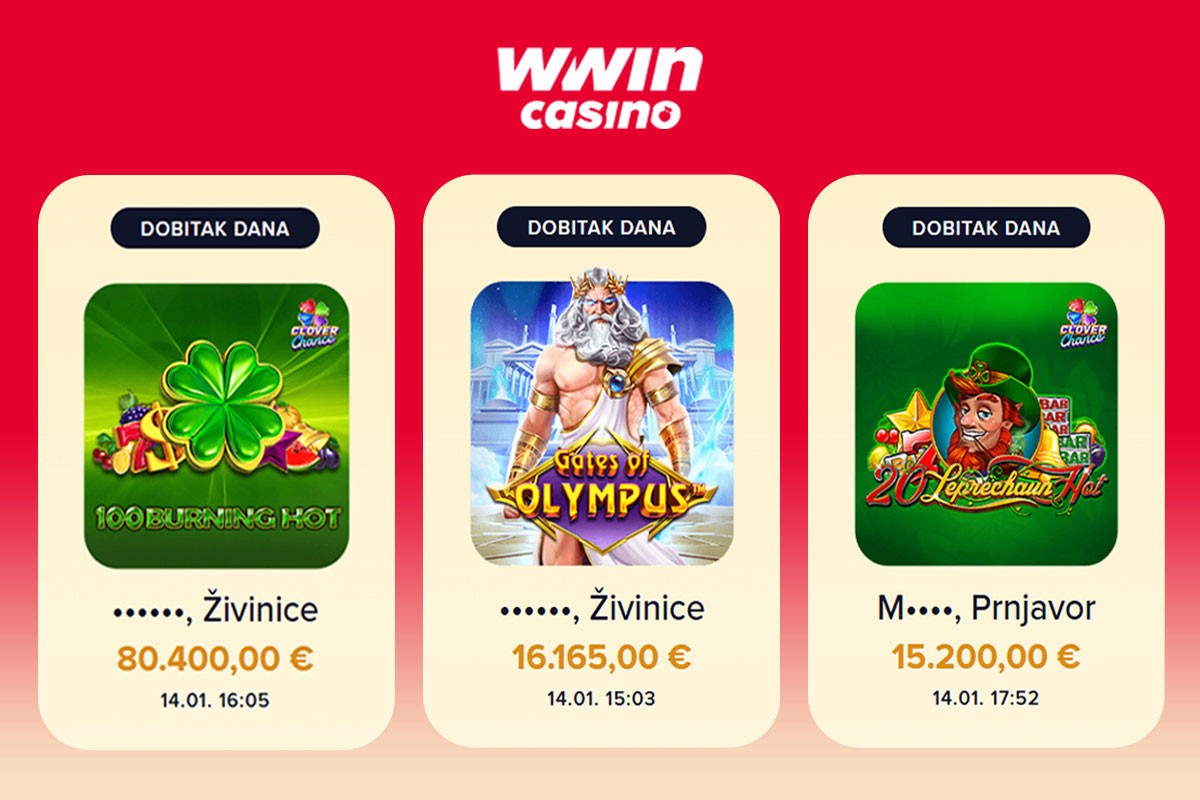WWin Casino: Priča o Velikom Dobitku - Živinice, 171.850 Eura! Prnjavor, 15.200  Eura!