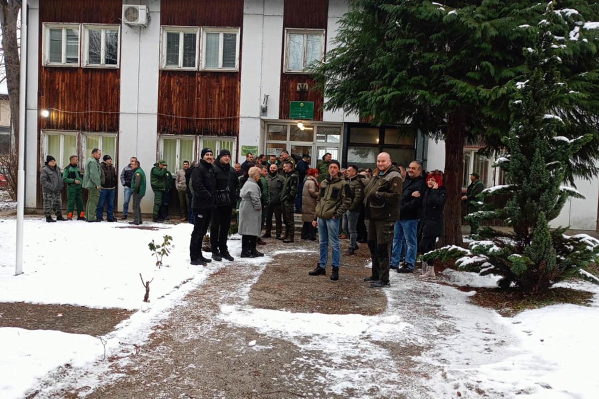 Štrajk upozorenja radnika ŠG "Vrbanja" u Kotor Varošu