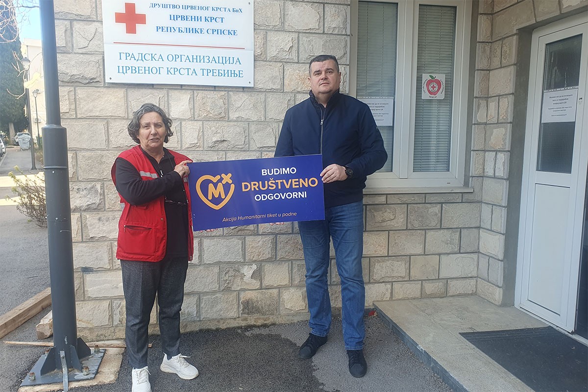 Humanitarni tiket iz Mozzarta za Crveni krst Trebinje obradovao oko 170 korisnika