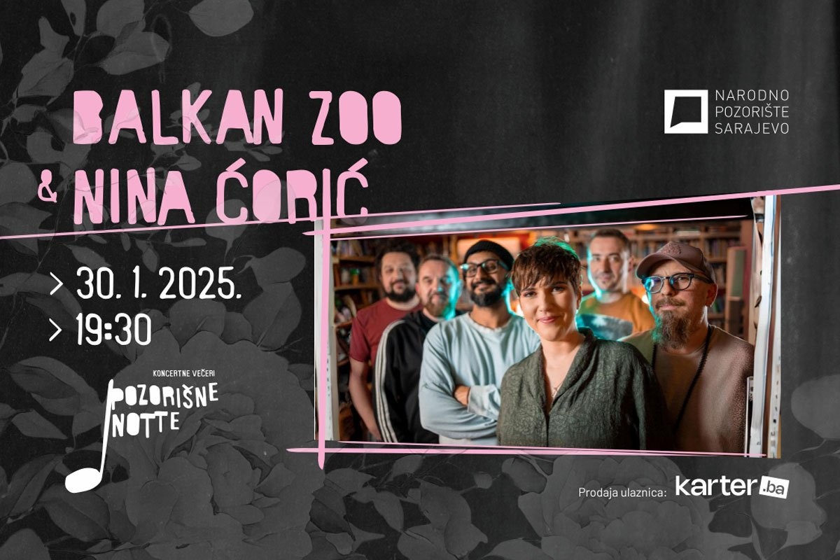 Višestruko nagrađivani bend "Balkan Zoo & Nina Ćorić" 30. januara u NPS