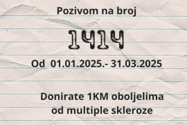 Potrebna pomoć oboljelima od multiple skleroze, aktivan broj 1414