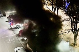 Požar u Mostaru, izgorio i automobil fudbalera