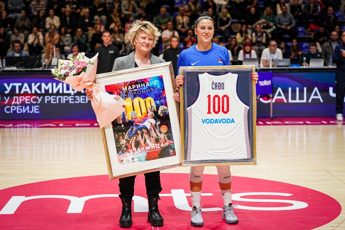Marina Maljković i Saša Čađo u "klubu 100"