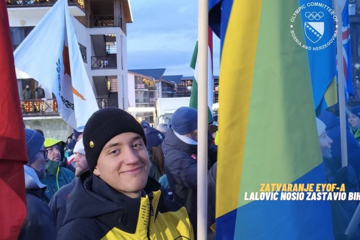 Srđan Lalović nosio zastavu na zatvaranju EYOF-a