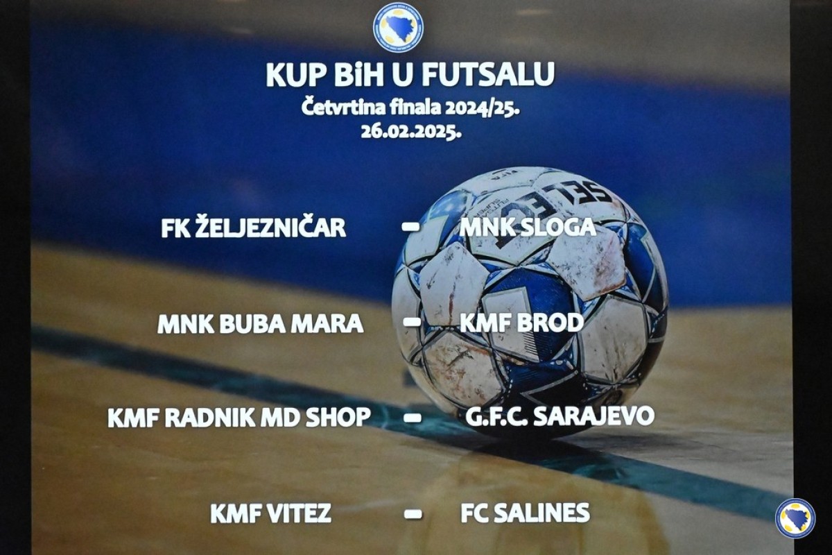 Poznati parovi četvrtfinala futsal Kupa BiH