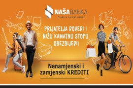 Naša Banka u kampanji dodjele nenamjenskih i zamjenskih kredita