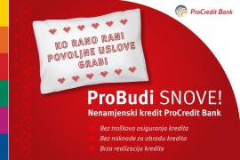 Probudi snove! Nenamjenski kredit ProCredit Bank: Bez troškova ...