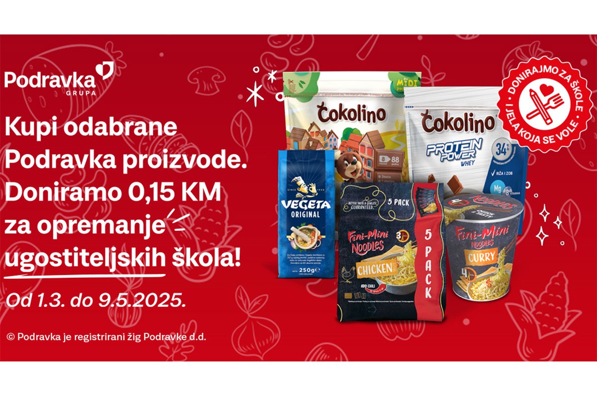 Podravka BiH nastavlja s podrškom ugostiteljskim školama