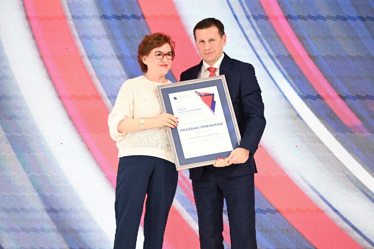 Nova banka dobitnik priznanja Privredne komore Republike Srpske