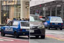 Plavi jugo "Milicija" na ulicama Njujorka: Poseban detalj na tablicama ...