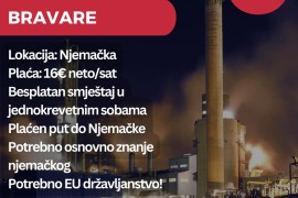 Traže bravare u BiH za rad u Njemačkoj: Neto satnica 16 evra ...