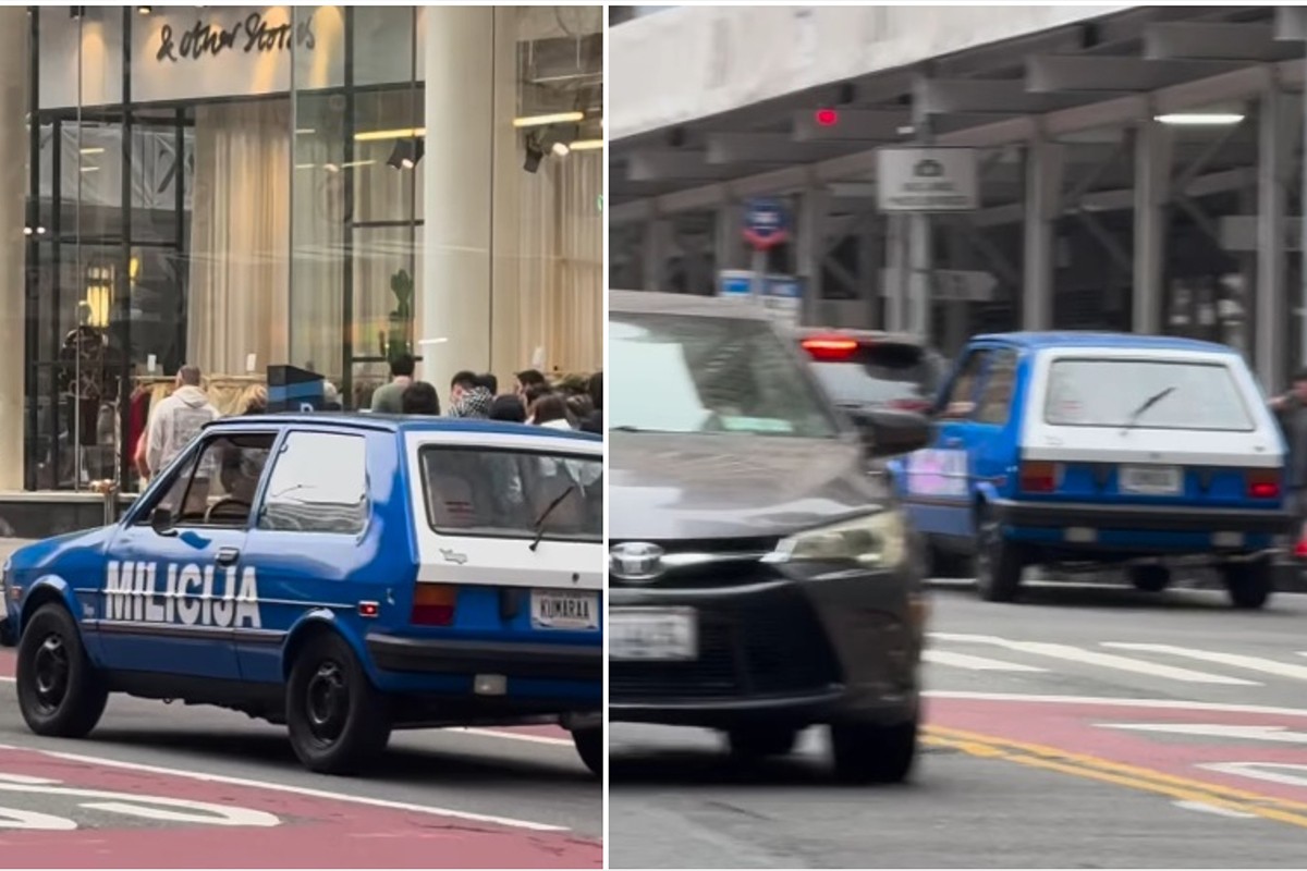 Plavi jugo "Milicija" na ulicama Njujorka: Poseban detalj na tablicama (VIDEO)