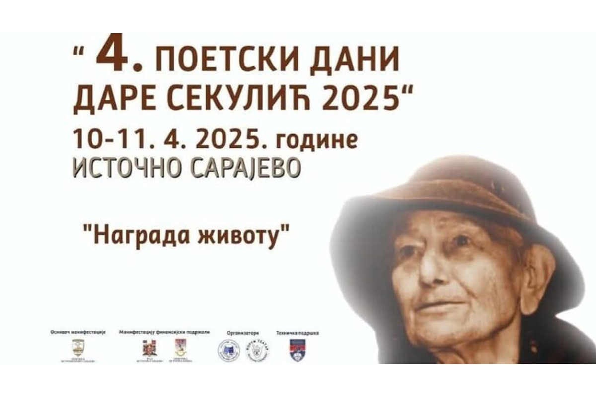 Počinju četvrti "Poetski dani Dare Sekulić"