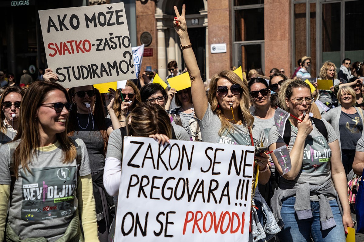 Protestovali vaspitači: Ugrožena bezbjednost djece i zdravlje radnika