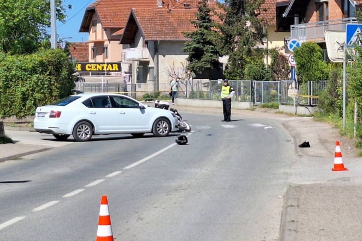U sudaru motora i auta teško povrijeđen motociklista