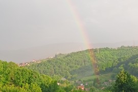 Duga iznad Banjaluke nakon jakog pljuska (FOTO)