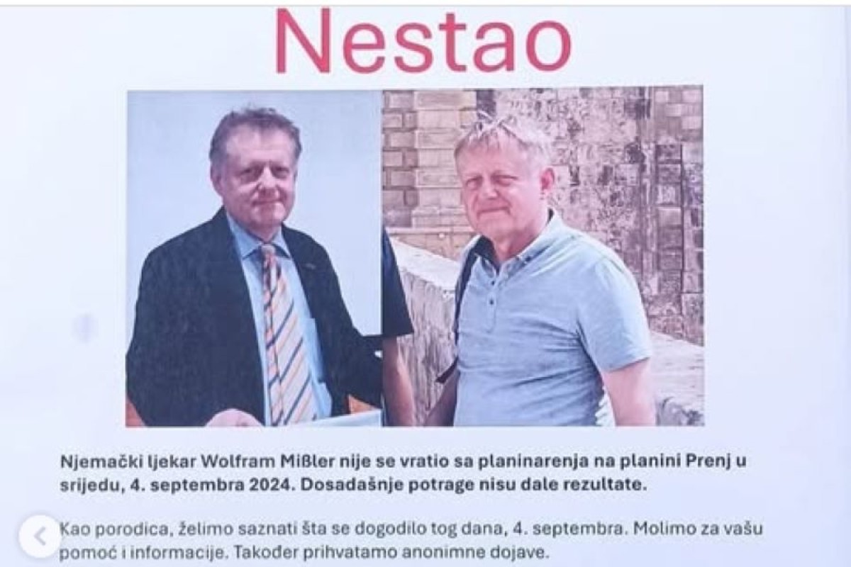 I dalje nema ni traga njemačkom ljekaru nestalom u BiH