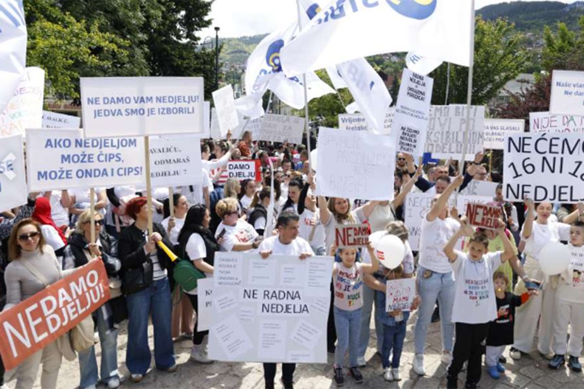 U Sarajevu protest trgovaca zbog očuvanja neradne nedjelje