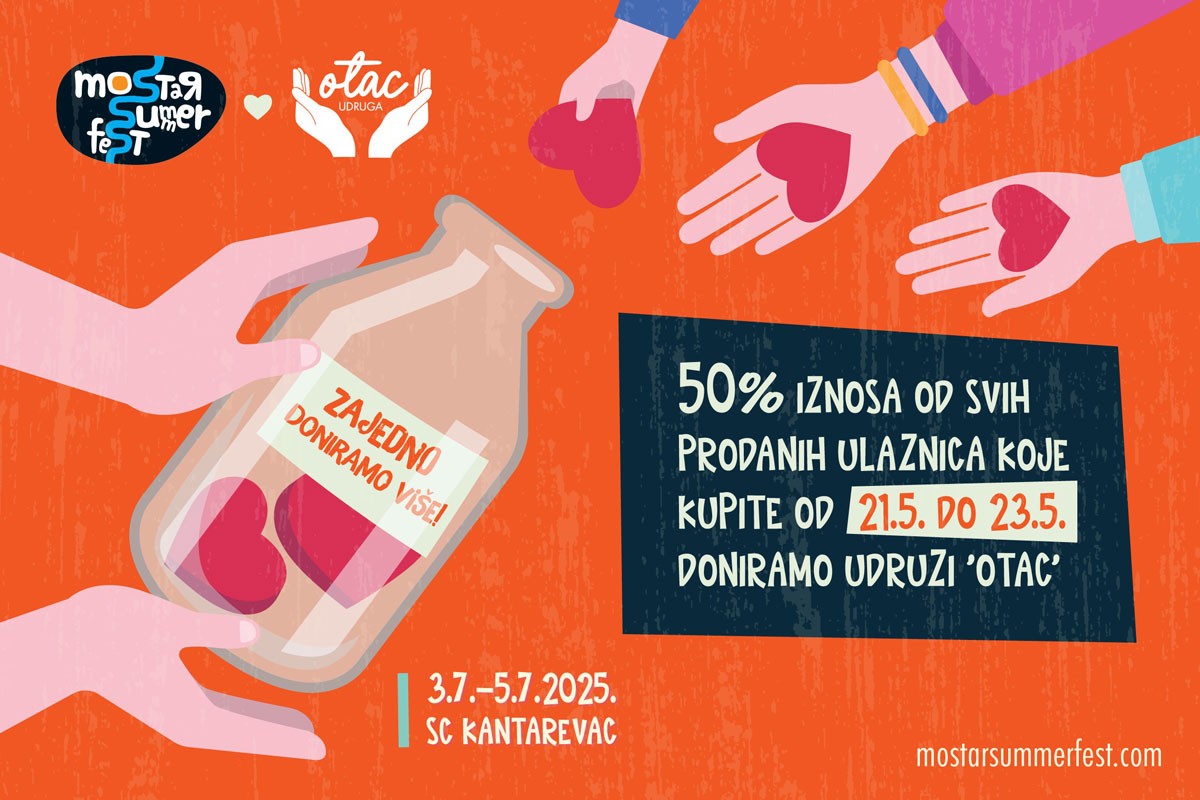 "Zajedno doniramo više!": Mostar Summer Fest pomaže djeci s poteškoćama u razvoju