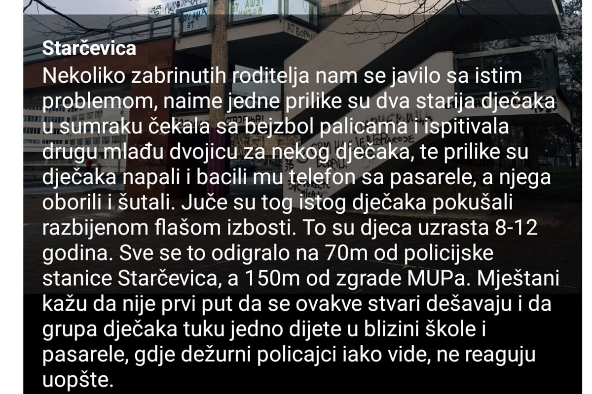 Objava uznemirila Banjalučane: Policiji nisu prijavljeni napadi na djecu na pasareli