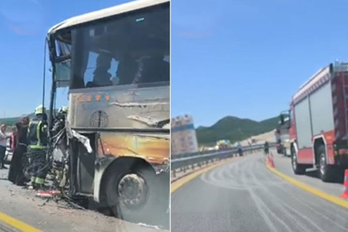 Sudar autobusa na auto-putu A1, sve službe na terenu