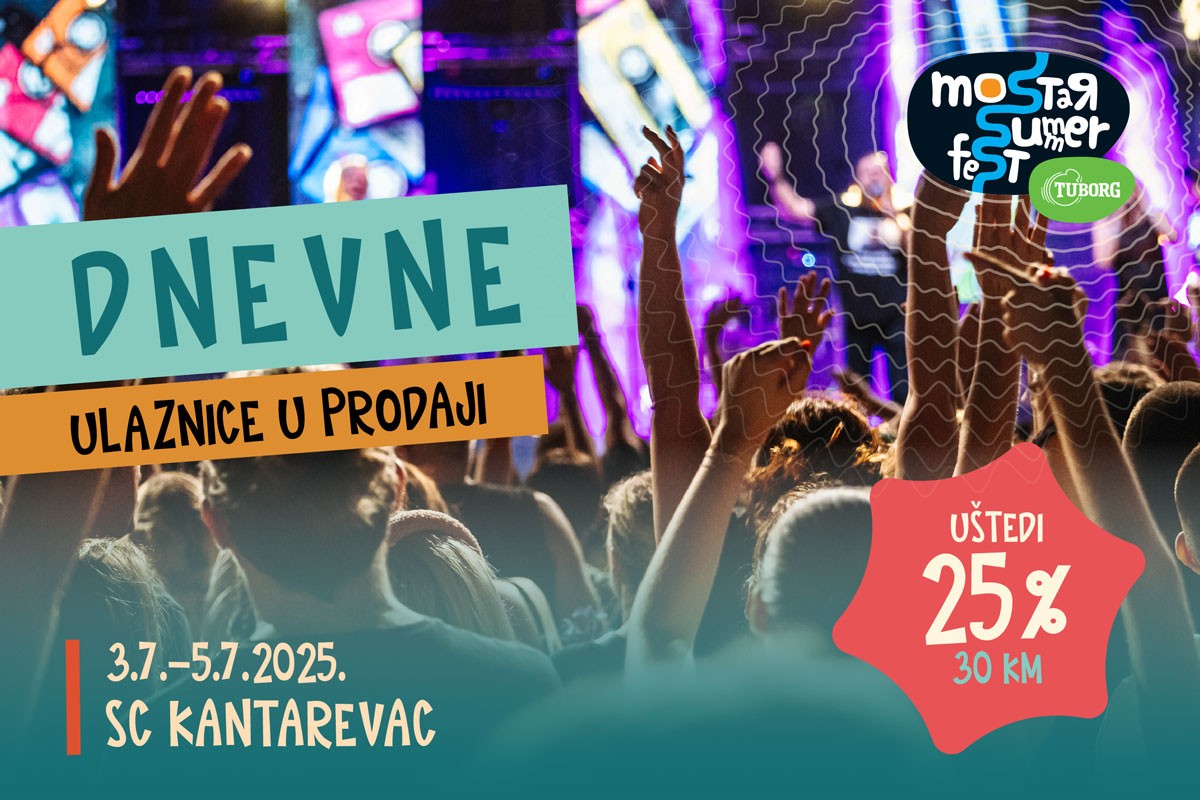 U prodaji i dnevne ulaznice za Mostar Summer Fest