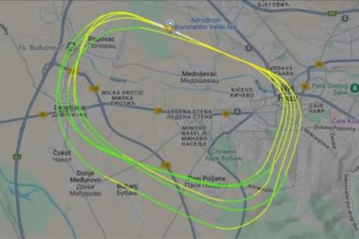 Avion poletio za Beograd, kružio iznad grada, pa se vratio na pistu (VIDEO)