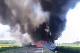 U sudaru dva kamiona poginula jedna osoba (VIDEO)