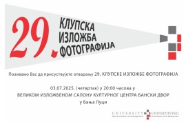 Univerzitetski foto-kino klub Banjaluka otvara najznačajniju izložbu ...