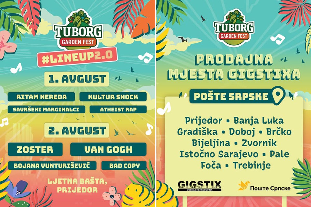Novi datumi, novi lineup "Tuborg Garden Festa"