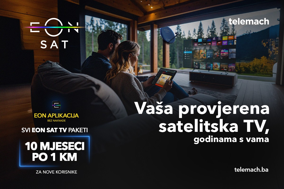 Svi EON SAT TV paketi - 10 mjeseci po 1 KM