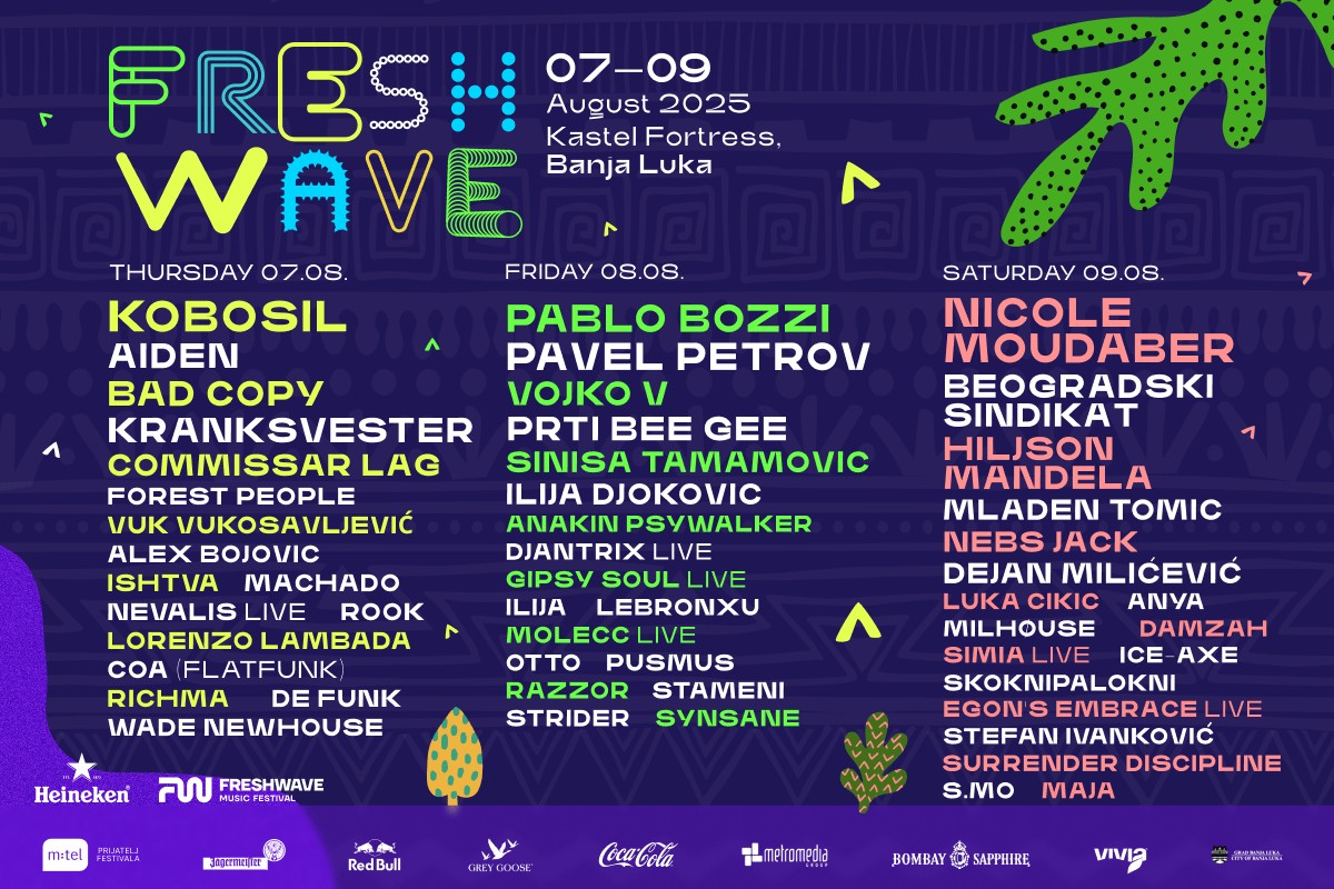"Freshwave" predstavio konačan program: Od svjetskih tehno ikona do regionalnih zvijezda