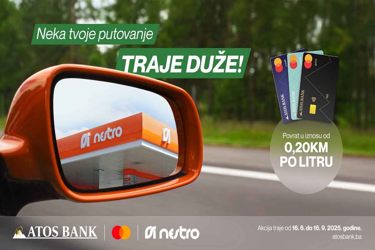 "Neka tvoje putovanje traje duže" uz ATOS BANK, Nestro Petrol i Mastercard