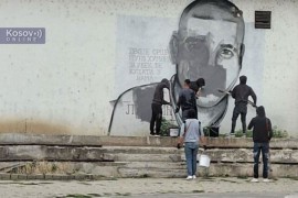 Reakcije na prefarbane murale na sjeveru KiM (FOTO)