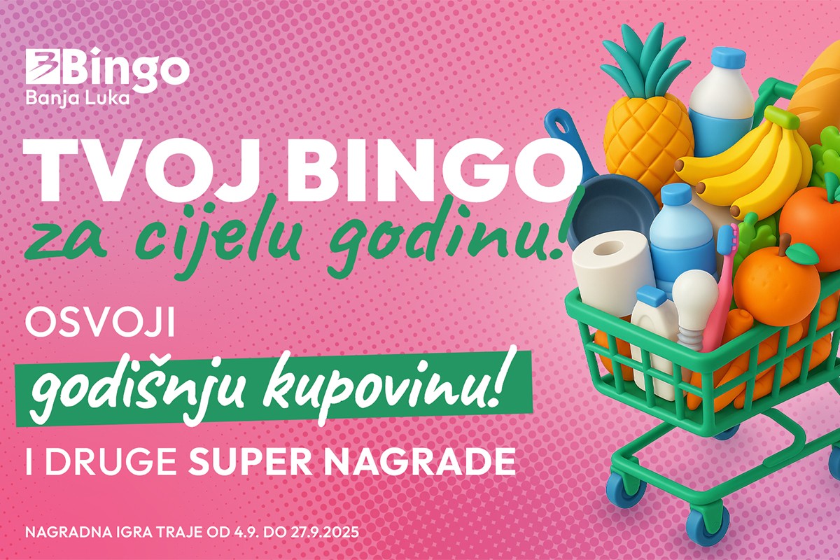 Bingo Banjaluka slavi rođendan uz nagradnu igru "Tvoj Bingo za cijelu godinu"