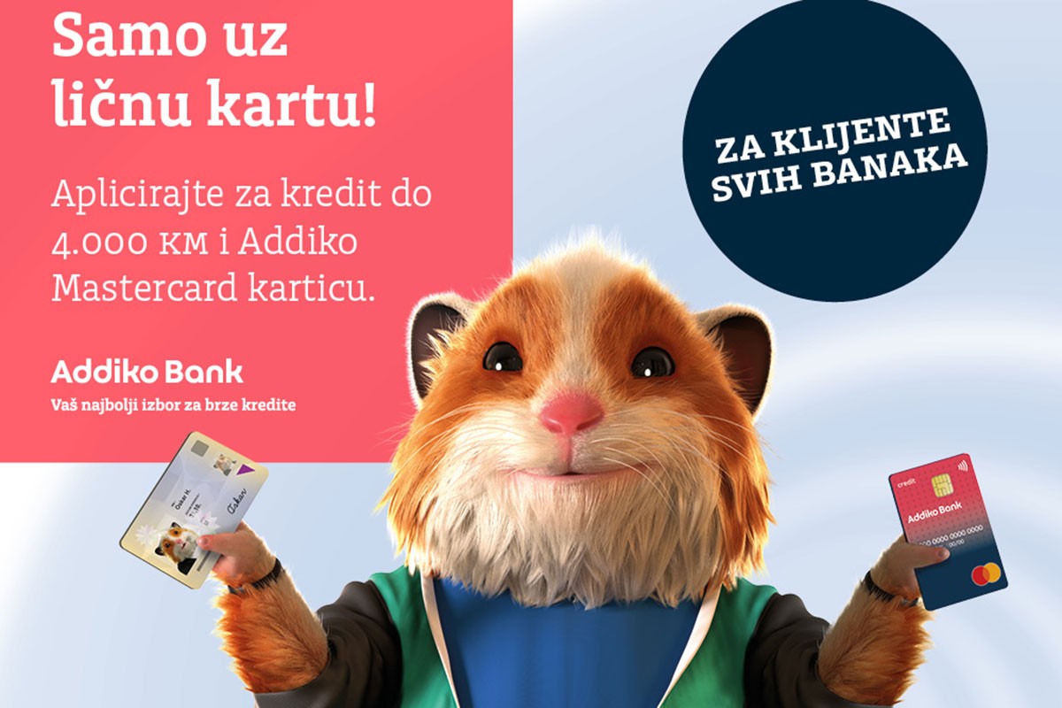 Addiko Bank a.d. Banja Luka: Aplicirajte za kredit samo s ličnom
