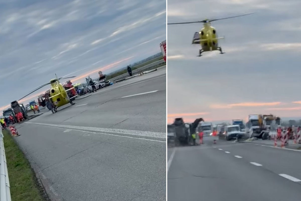Teška nesreća na auto-putu u Hrvatskoj: Jedna osoba poginula, na terenu i helikopter (VIDEO)